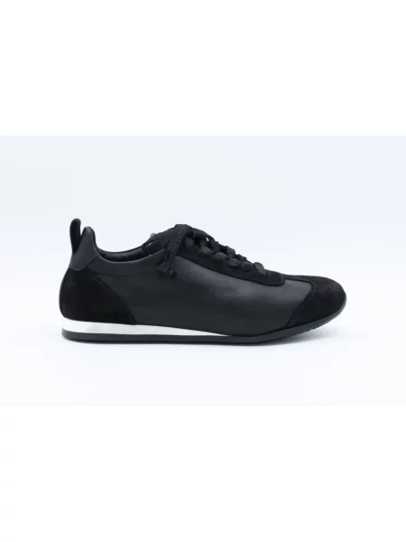 Sneakerși Uma Wang cu șireturi din piele de căprioară negru
