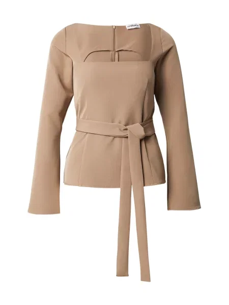 Millane Majica Bell Sleeve' rjava