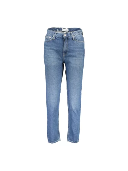 Jeansy Calvin Klein z wysoką talią niebieskie