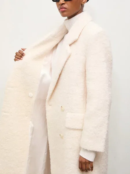 Вовняне пальто Answear.LAB бежевий