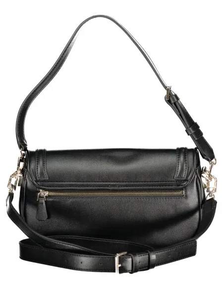 Geanta de piele Guess Jeans din piele negru
