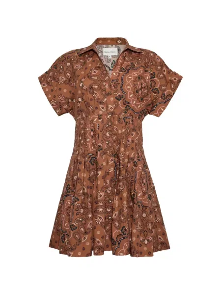 Rochie tip cămașă Cara Cara cu imagine maro
