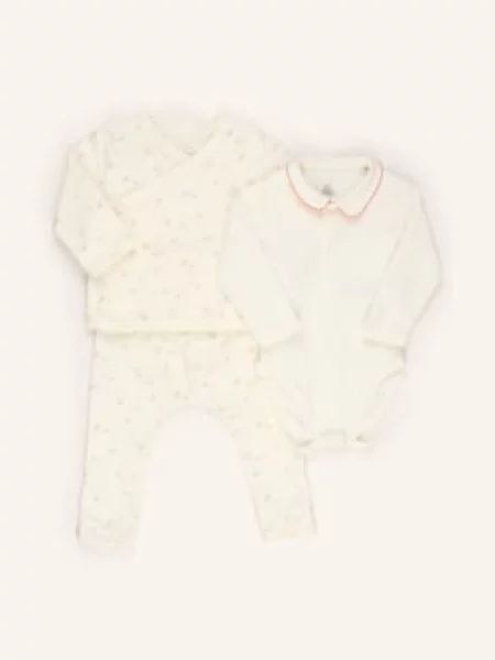 Petit Bateau Sada: Bunda Body A Legíny režná / starorůžová