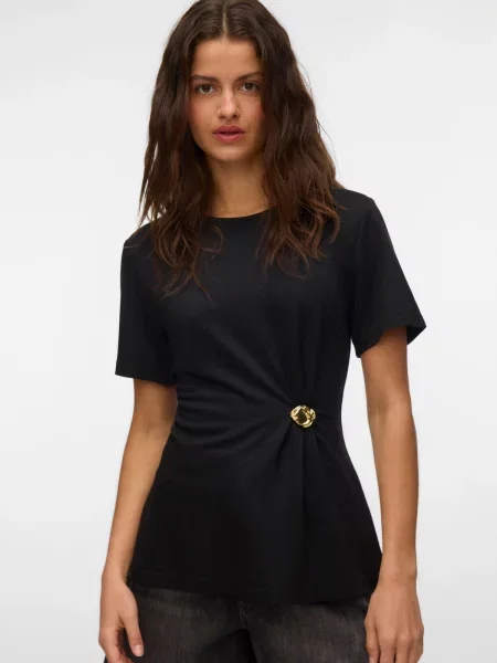 VERO MODA Marškinėliai juoda