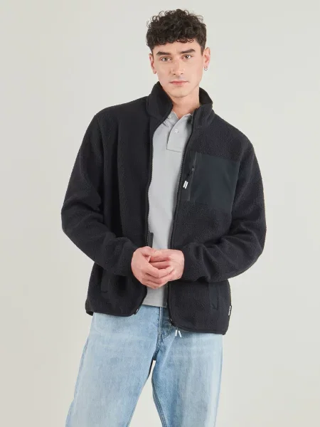 JACK & JONES Jachetă fleece JJThatcher' negru