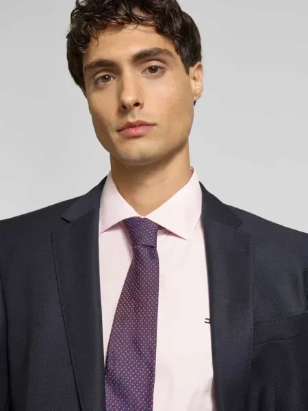 Krój tailored koszula biznesowa z kołnierzykiem typu kent Tommy Hilfiger różowa
