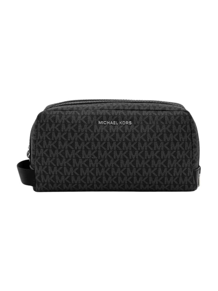 Kosmetyczka Michael Michael Kors z logo czarna