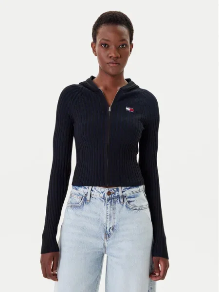 Tommy Jeans Cardigan Negru alb