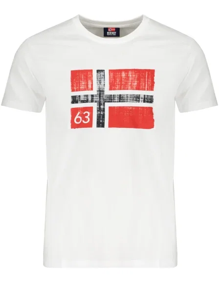Tricou Norway 1963 scurt alb