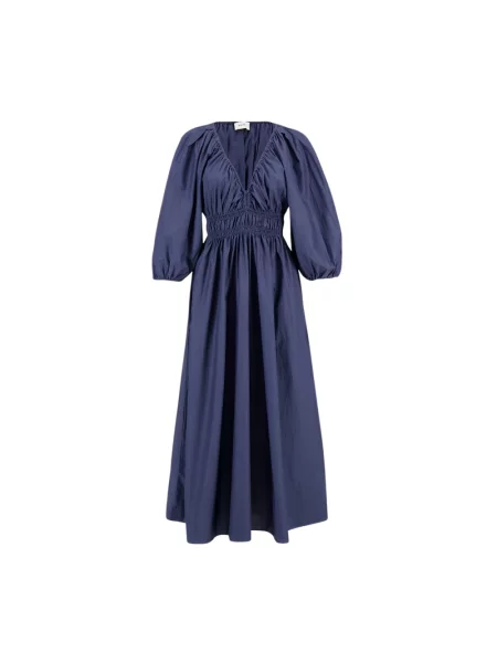 Sukienka midi Matteau do kolan niebieska