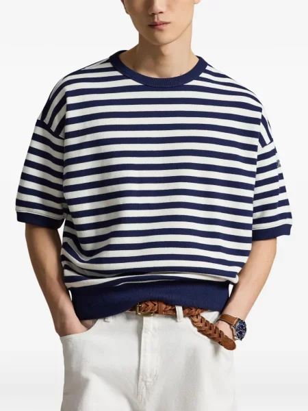 Portofel Polo Ralph Lauren din piele cu dungi cu glugă verde