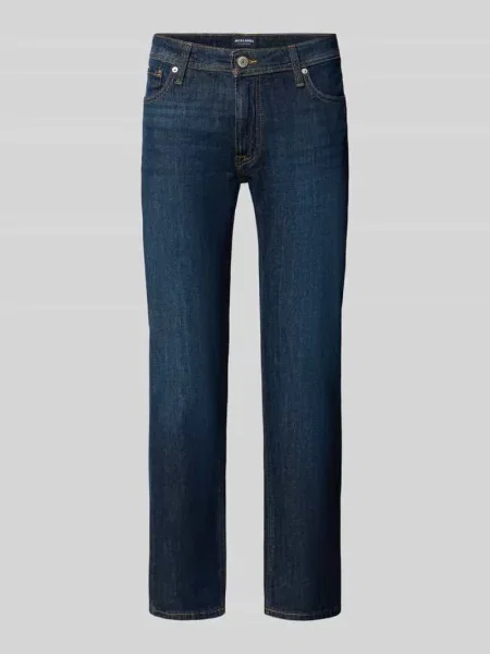 Jeansy o kroju wide fit z mieszanki bawełny model Clark' Jack & Jones niebieskie