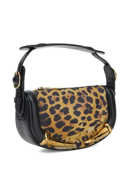 Geantă Roberto Cavalli cu imagine cu model leopard maro