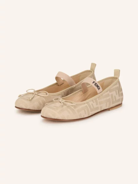 Fendi Baleriny beige beżowe