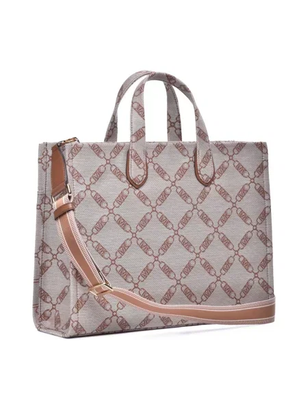 Shopperka Michael Kors z logo beżowa