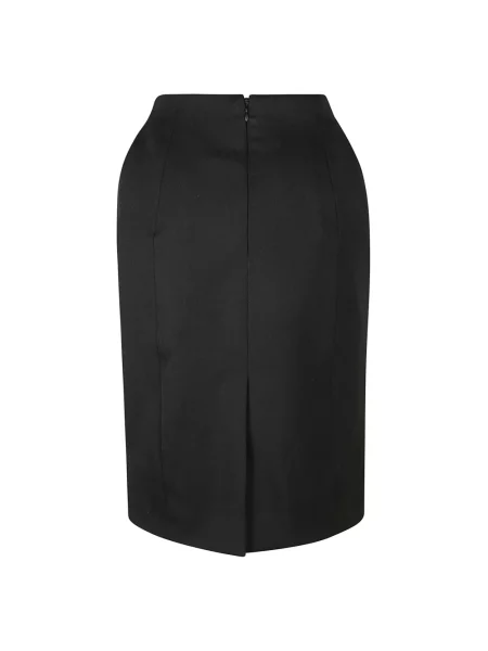 Lniana spódnica midi Balenciaga czarna