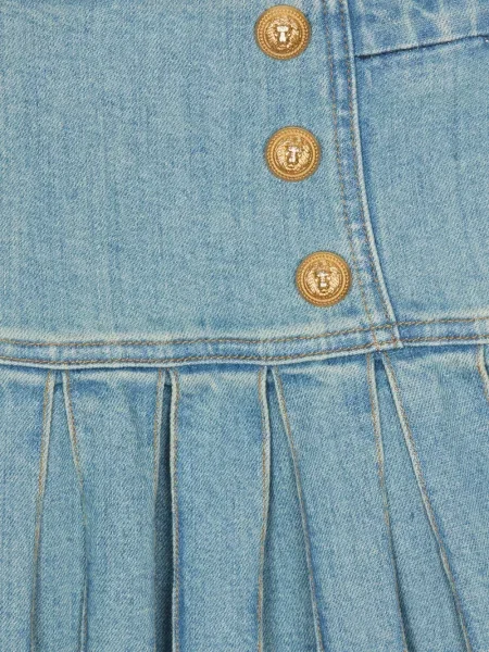 Spódnica jeansowa dziecięca Balmain niebieska