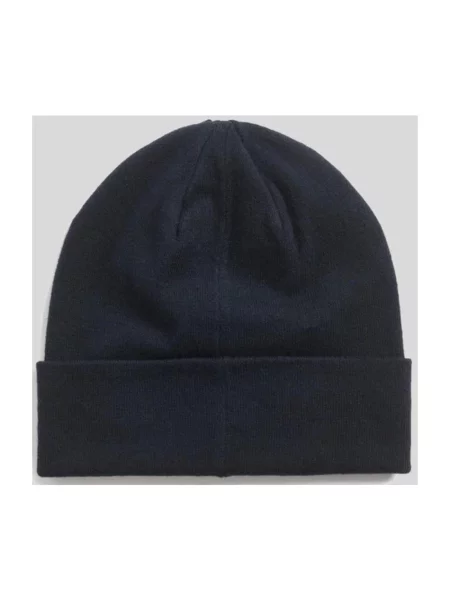 Czapka Lyle & Scott z wełny merino niebieska