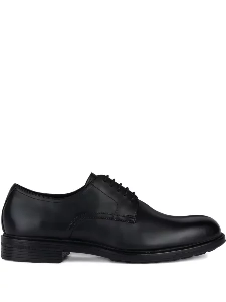 Pantofi Geox cu șireturi din piele negru