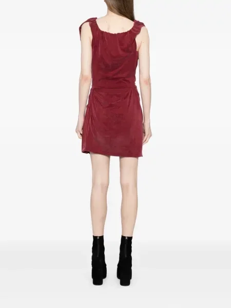 Rochie Vivienne Westwood cu chihlimbar de costum roșu