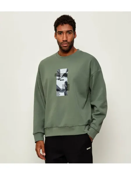 BOSS GREEN Hanorac Stenson Zone | Oversize fit verde
