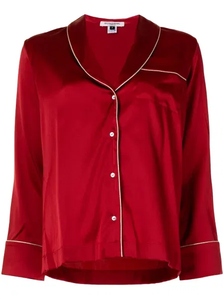 Pidžama Gilda & Pearl sa perlicama crvena