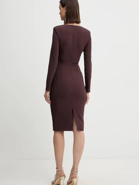 Сукня Elisabetta Franchi mini облягаюча бордовий