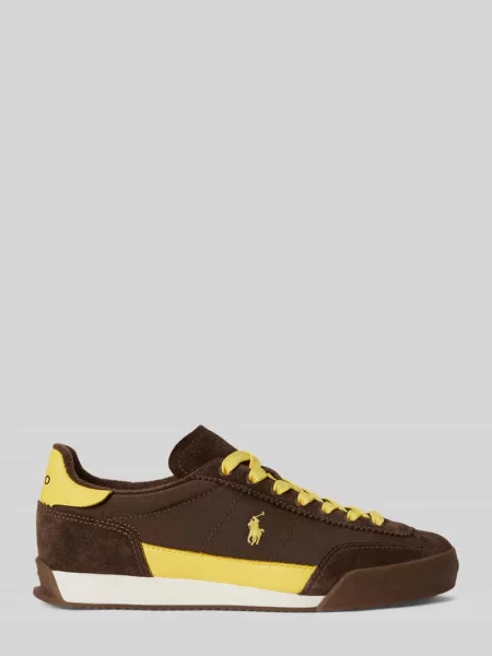 Sneakersy z naturalnej skóry bydlęcej model HESTER' Polo Ralph Lauren brązowe