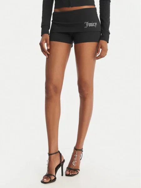 Juicy Couture Sportske kratke hlače Roll Down crna