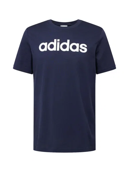 Adidas Tričko Essentials Single Jersey Linear Embroidered Logo T-Shirt Modrá biela
