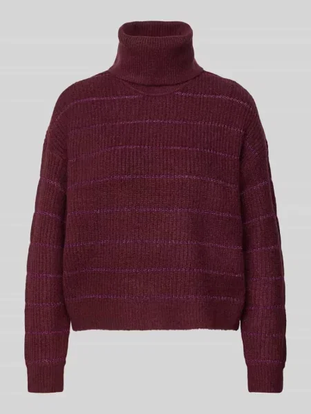 Sweter o kroju regular fit z golfem model ‘Zaza’ Vila