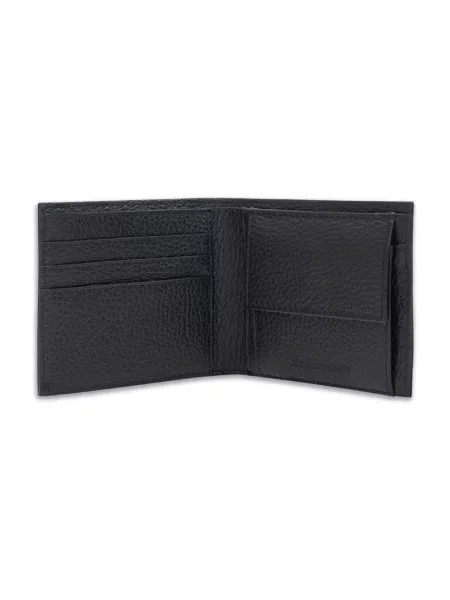 Emporio Armani Portfel skórzany czarny