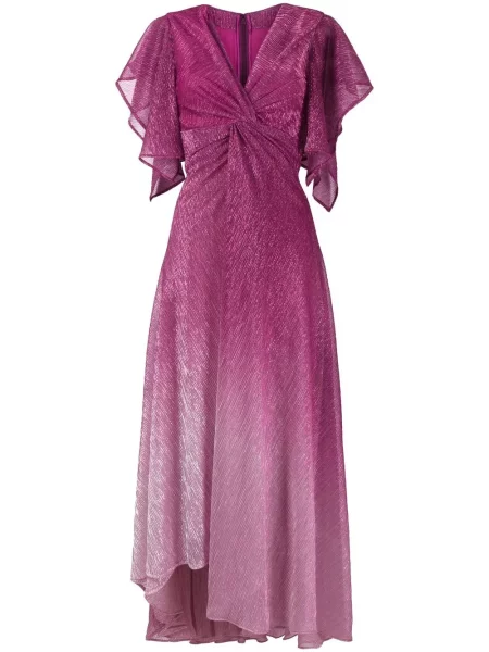 Sukienka midi Talbot Runhof asymetryczna do kolan garniturowa różowa