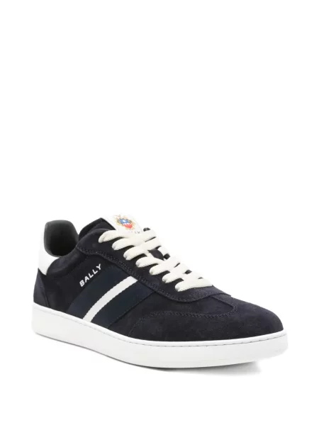 Sneakerși Bally din piele de căprioară cu imagine albastru