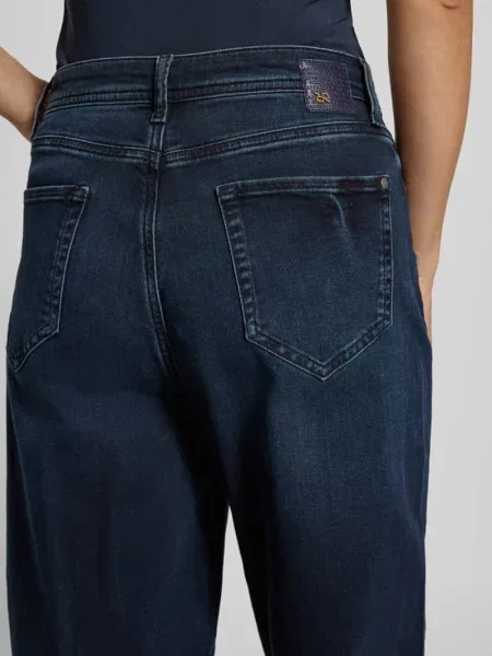 Jeansy barrel z mieszanka bawełny model HANNI Raffaello Rossi granatowe