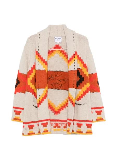 Gulerat cardigan Kujten tricotate