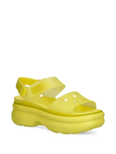 Sandale Crocs cu platformă cu bretele galben