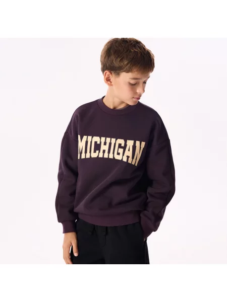 Reserved Oversized pamutban gazdag melegítőfelső gesztenyebarna