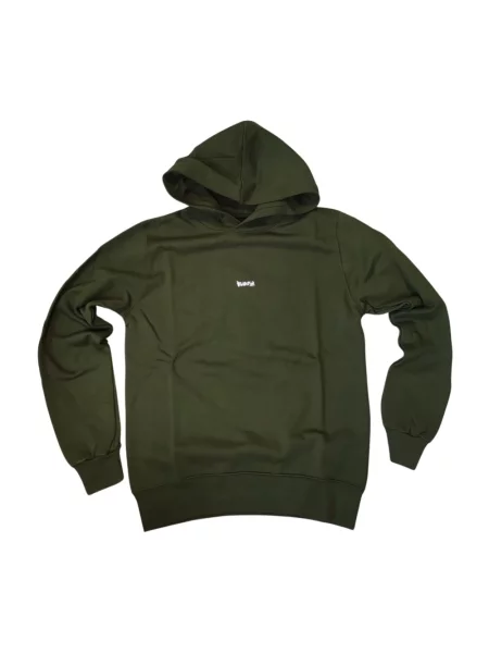 Bluza z kapturem Disclaimer z kapturem z logo zielona