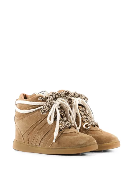 Sneakerși Serafini din piele de căprioară maro