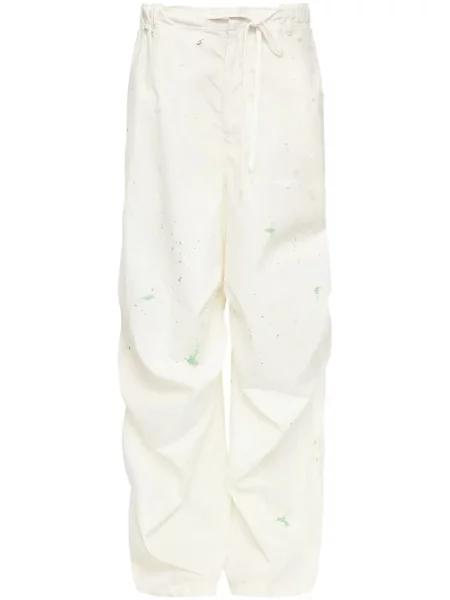Pantaloni Mm6 Maison Margiela alb