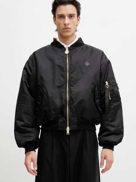 Vetements Leather Crosses geacă bomber pentru bărbați