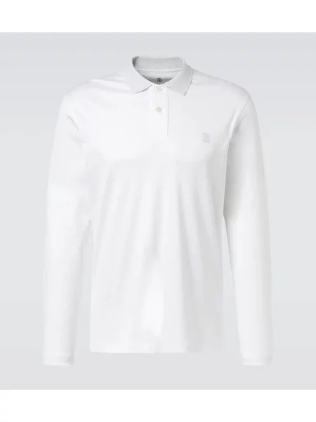 Tricou polo Brunello Cucinelli alb