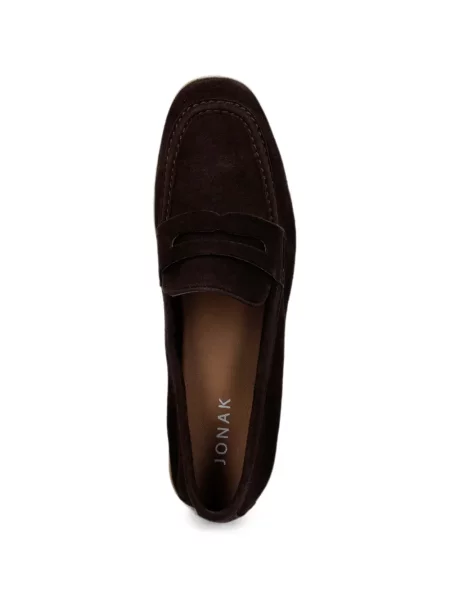 Pantofi loafer Jonak Paris din piele de căprioară maro