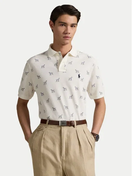 Polo Ralph Lauren Tricou polo Écru Custom alb