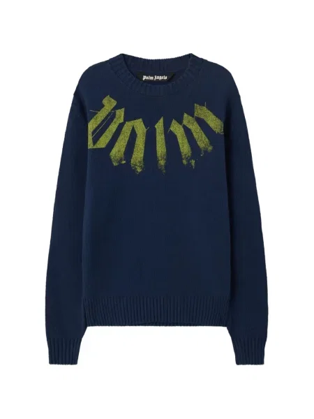Pulover Palm Angels cu imagine albastru