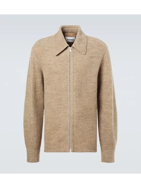 Geacă Jil Sander de lână bej