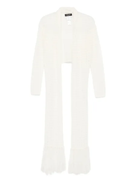 Kardigan Fabiana Filippi z frędzli biały