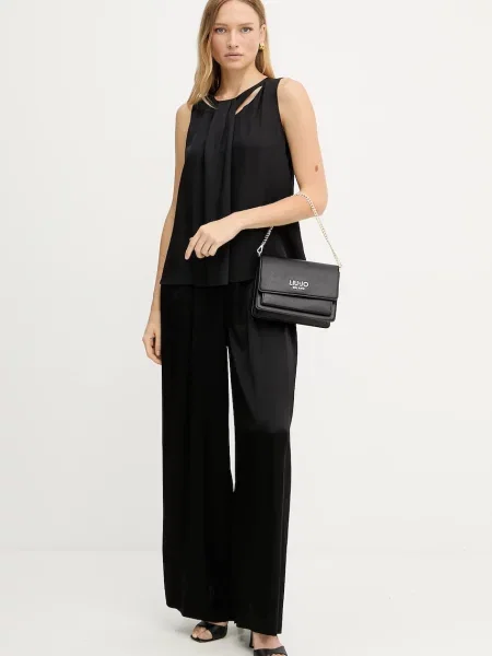 Armani Exchange bluzka gładka czarny