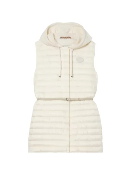 Vestă Burberry cu glugă alb